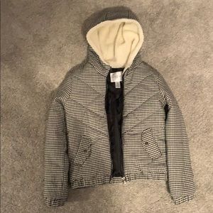 Black/White cropped jacket